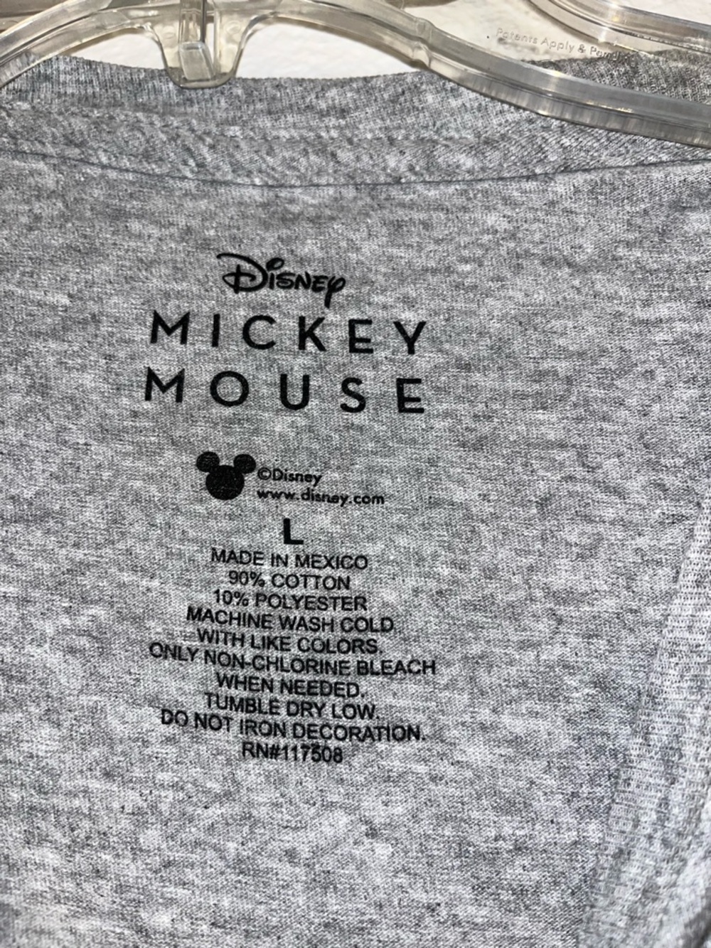 Disney Mickey Mouse Graphic Tee - Gray with Pink & Yellow - Picture 3 of 3